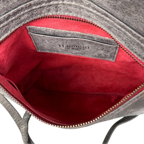 Hammitt VIP Medium Luxury Pewter Leather Crossbody Shoulder Bag - Picture 12 of 15